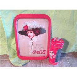 Vintage Coca-cola Platter, 5c Cola Tin