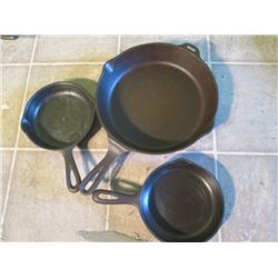 3 Wagnerware Skillets,