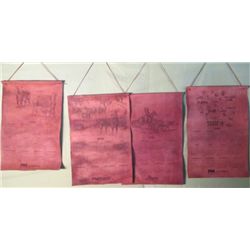 4 Leather Calendars- 1994,1995,1985,1988