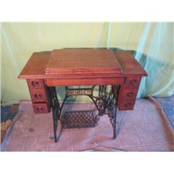 Antique Trundle Sewing Machine By Singer