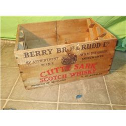 Cutty Sark Scotch Whiskey Wood Crate