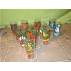 Pepsi Cola 1980's 12 Days Of Christmas Glasses