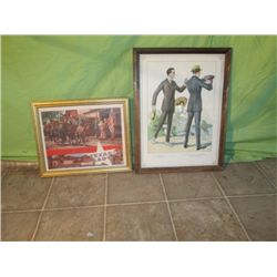 Men's Suit Advertisement And A Texas Lady Picture