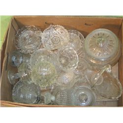 Large Crystal Cookie Jar, Hand Blown Basket & More