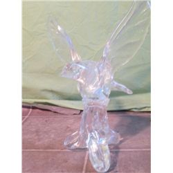 Large Clear Glass Dove