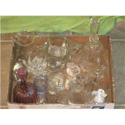 Box Lot Of Bells And Crystal Items