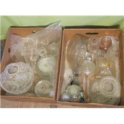 2 Boxes Of Cut Glass- Fruit Bowls, Dishes,
