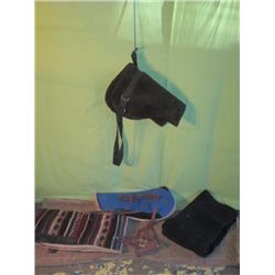 Saddle Pad, Halter, Roping Tie Down & 3 Thick Pads