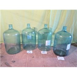 Choice Out----4 Thick Glass Vintage Water Jugs