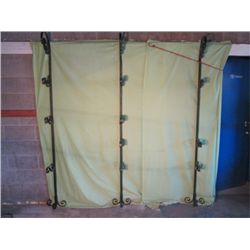 Large Wall Metal Shelf With 4 Long Glass Shelves