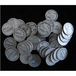 Lot of 50 Mercury Dimes - Assorted