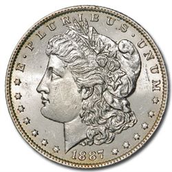 1887 UNC Morgan Silver Dollar