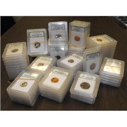 (100) MS 60-70 slabbed US Coins - INB