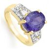 Image 1 : 5.55ctw Tanzanite & Diamond Ring 10K Yellow Gold