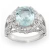 6.50 ctw Aquamarine & Diamond Ring 14K