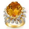15.75 ctw Citrine & Diamond Ring 14K
