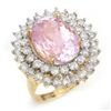 12.08ctw Kunzite & Diamond Ring 14K