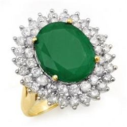 10.83ctw Emerald & Diamond Ring 14K