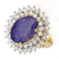 8.78 ctw Tanzanite & Diamond Ring 14K