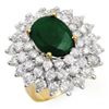10.02ctw Emerald & Diamond Ring 14K