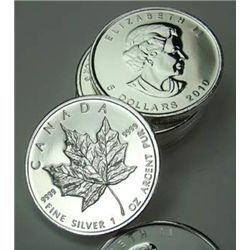 (10) Silver Maple Leaf Rounds 1 oz.