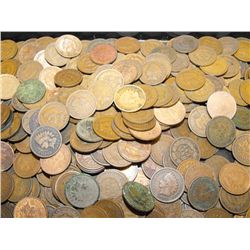 (100) Indian Head Cents- Circulated- Mix