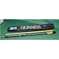 2pc guinness pool cue with case