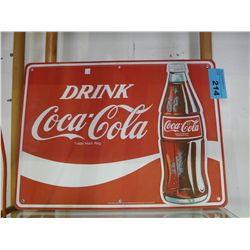 Coca Cola tin advertisment sign