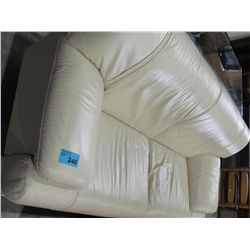 Leather sofa - off white