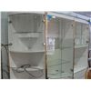 Image 1 : 3pc white and brass wall unit