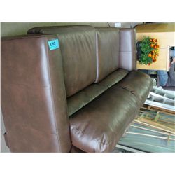 Brown leather sofa