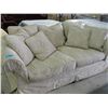 Image 1 : Contemporary overstuffed sofa with throw cushions