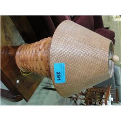 Wicker rattan table lamp