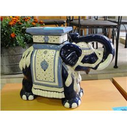 Ceramic elephant plant stand