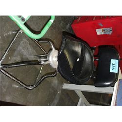 Motorcycle seat shop stool