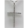 Image 1 : Genuine 0.13 ctw Round Cut Diamond Cross Pendant 14k