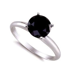 Genuine  Black Diamond 1.0 ctw Ring 14K W/Y Gold