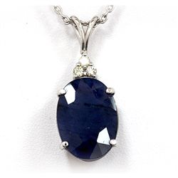 Genuine 16.44 ctw Sapphire Necklace 14k