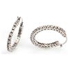Image 1 : 0.75ct 14K White Gold Hoop Earring