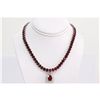 Image 2 : Genuine Vintage Design  91.49 Ctw Ruby Necklace 14k