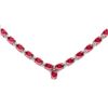 Natural Garnet 57.4ctw Oval Necklace 14kt W/Y Gold