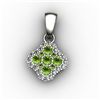 Image 1 : Genuine 0.59 ctw Peridot Diamond Pendant 14k W/Y Gold
