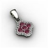Image 1 : Genuine 0.59 ctw Ruby Diamond Pendant 14k W/Y Gold