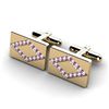 Image 1 : Genuine 1.28 ctw Amethyst Cufflink 14k W/Y Gold