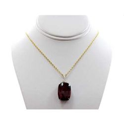 RUBY LIGHT 53.34 ctw & Diamond Pendant 14kt