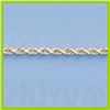 Image 2 : Genuine 16" 14k Gold-Yellow 2.0mm D/C Rope Chain 5.0g