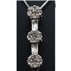 Image 1 : Genuine 0.81ctw Round and Bagette Diamond Necklace 14k