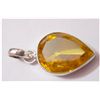 Image 1 : NATURAL 38.55 CTW CITRINE PEARCUT PENDANT .925 STERLING