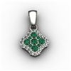 Genuine 0.52 ctw Emerald Diamond Pendant 14k W/Y Gold