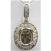 Image 1 : Genuine 0.54 ctw Diamond Semi Mount Pendant 18k W Gold